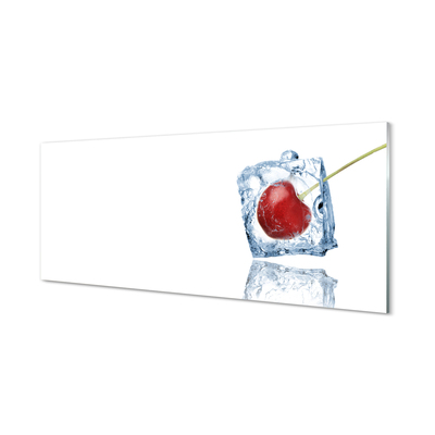Slika na steklu Ledena kocka češnja