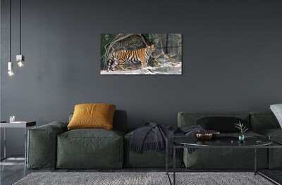 Steklena slika Tiger jungle