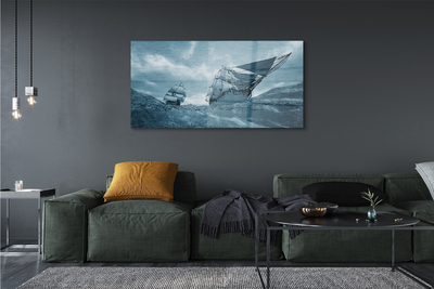 Slika na steklu Morska nevihta nebo ladja