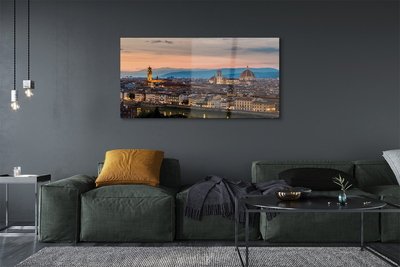 Steklena slika Italija panorama cathedral gore