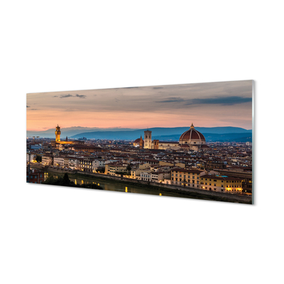 Steklena slika Italija panorama cathedral gore