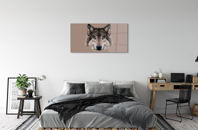 Steklena slika Poslikano volk