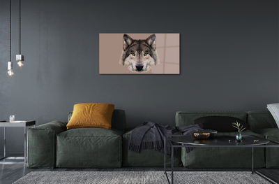 Steklena slika Poslikano volk