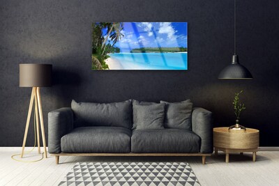 Steklena slika Palm beach sea