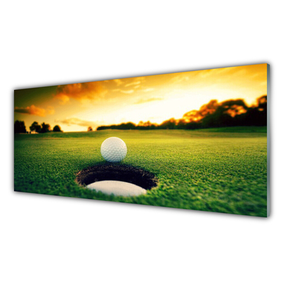 Steklena slika Golf ball grass nature