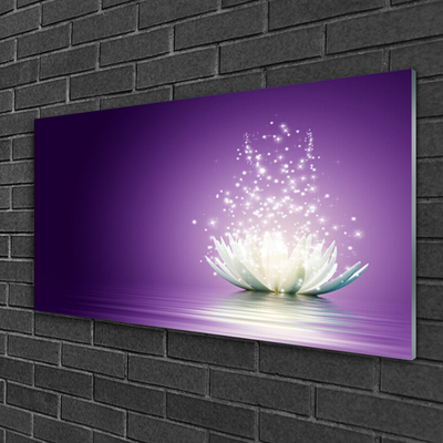 Steklena slika Lotus flower rastlin
