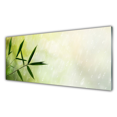 Steklena slika Dež listi
