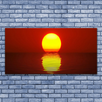 Steklena slika Sunset landscape