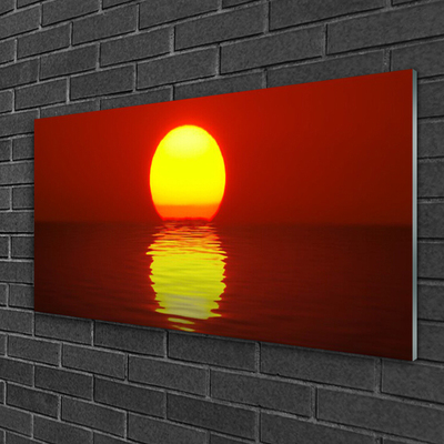 Steklena slika Sunset landscape