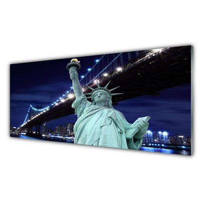 Steklena slika Most, kip svobode