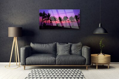 Steklena slika Palme landscape