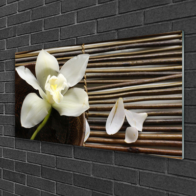 Steklena slika Flower na wall