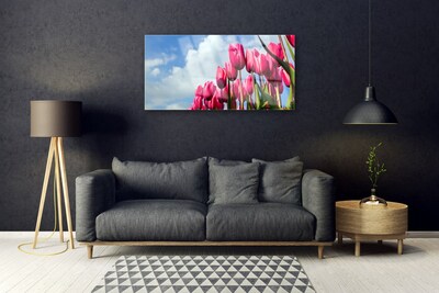Steklena slika Tulip na wall