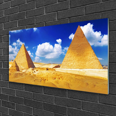 Steklena slika Piramide desert landscape