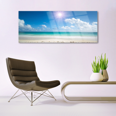 Steklena slika Sea beach sun landscape