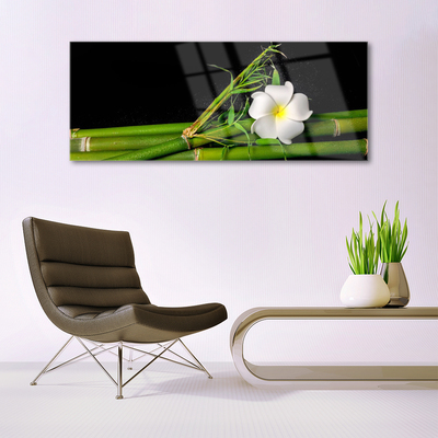 Steklena slika Bamboo flower rastlin