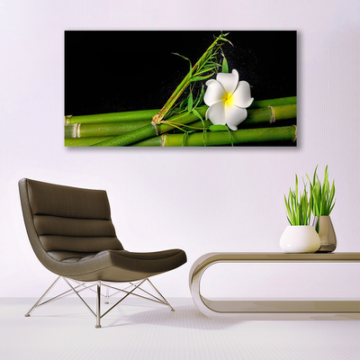 Steklena slika Bamboo flower rastlin