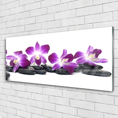 Steklena slika Orchid cvet spa