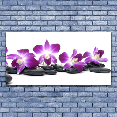 Steklena slika Orchid cvet spa