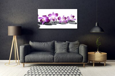 Steklena slika Orchid cvet spa