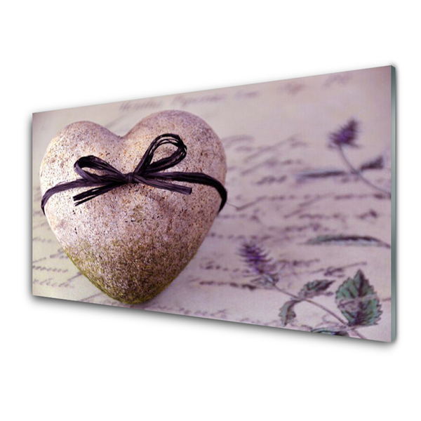 Steklena slika Stone heart art