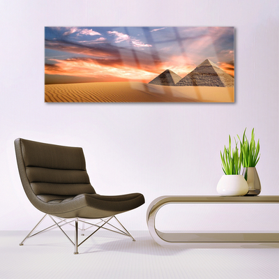 Steklena slika Desert piramide na wall