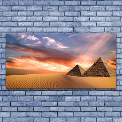 Steklena slika Desert piramide na wall