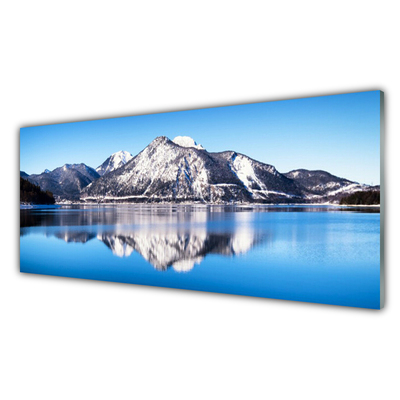 Steklena slika Lake mountains landscape