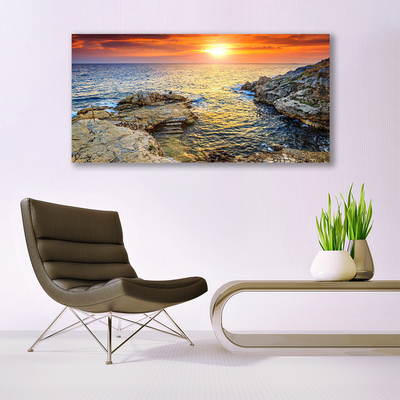 Steklena slika Sea sun landscape