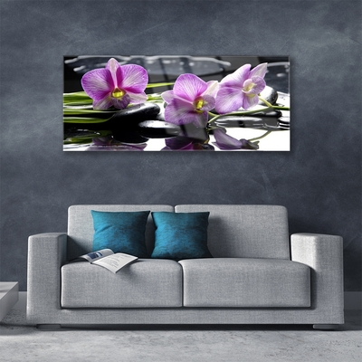 Steklena slika Cvet orhideje rastlin