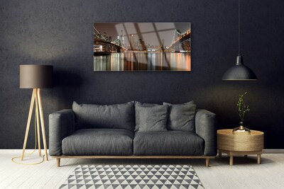 Steklena slika Mesto mostovi arhitektura