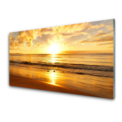 Steklena slika Sea sun landscape