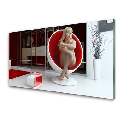 Steklena slika Soba naked woman