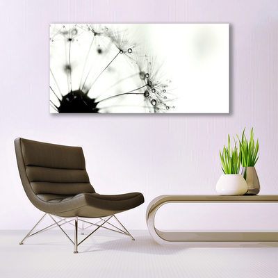Steklena slika Dandelion rastlin