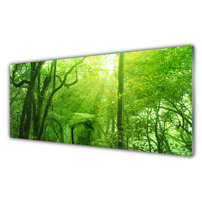 Steklena slika Drevesa narava