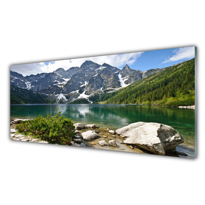 Steklena slika Lake mountains landscape