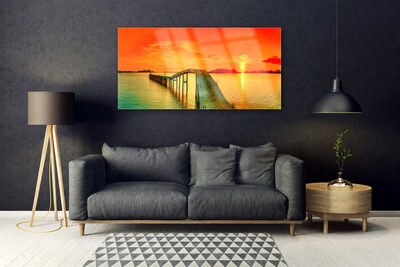 Steklena slika Morje bridge arhitektura