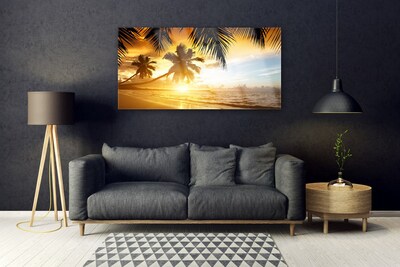 Slika na steklu Palm beach sea landscape