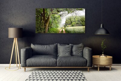 Slika na steklu Drevesa narava poti