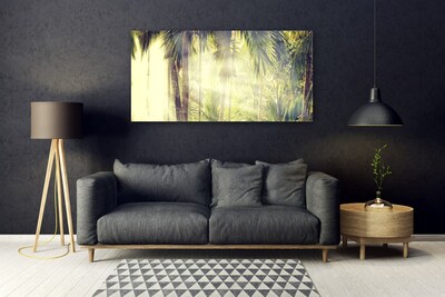 Slika na steklu Palm tree forest narava