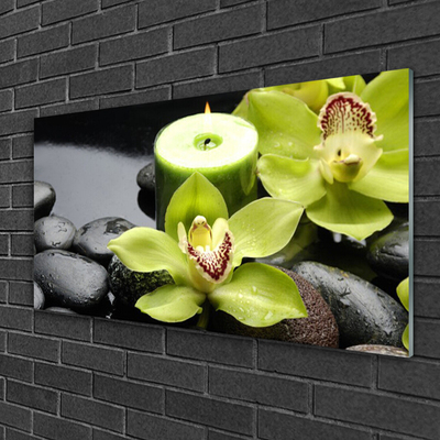 Slika na steklu Orhideje