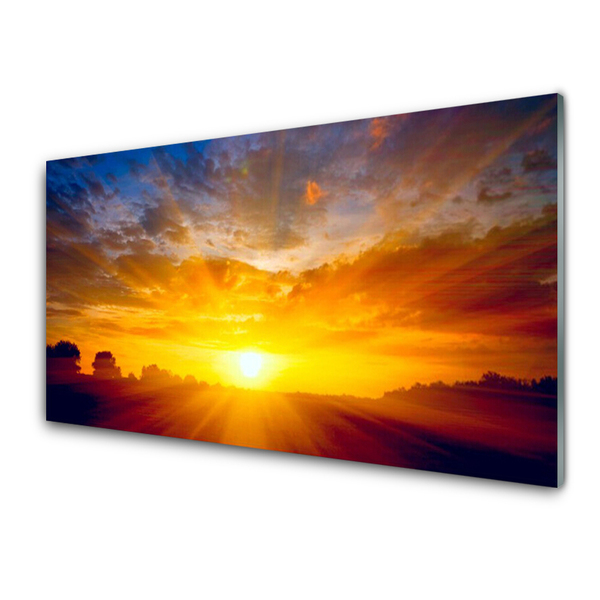 Slika na steklu Sun sky landscape