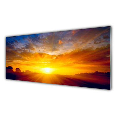 Slika na steklu Sun sky landscape