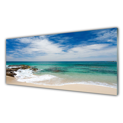 Slika na steklu Plaža morje landscape