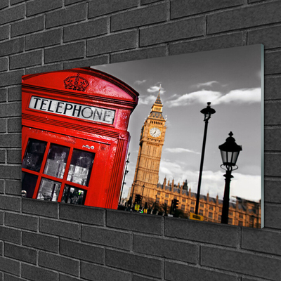 Slika na steklu Telefonske govorilnice london
