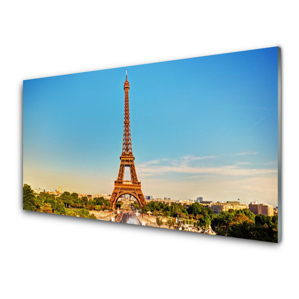 Slika na steklu Eifflov stolp pariz mesta