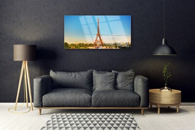 Slika na steklu Eifflov stolp pariz mesta