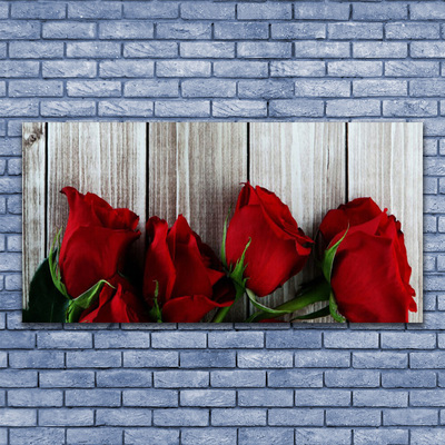 Slika na steklu Roses flowers rastlin
