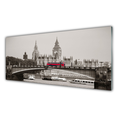 Slika na steklu London bridge, big ben