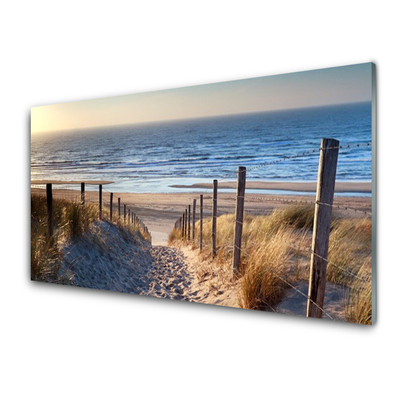 Slika na steklu Plaža landscape pot
